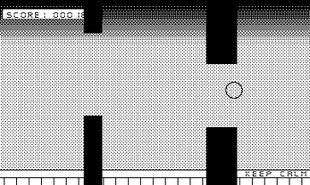 Screenshot of Driftwave running on Playdate